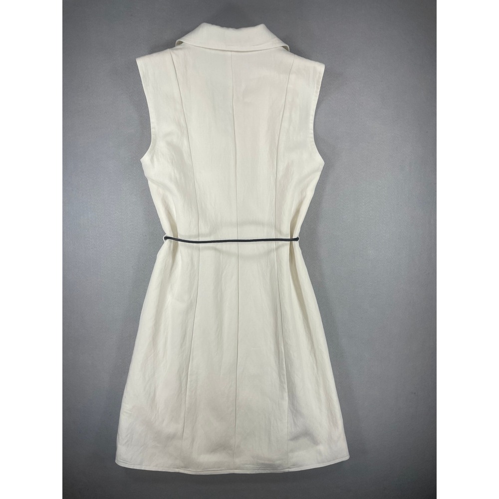 H&M Blazer Dress Womens Linen Blend Slim Fit White XS - Picture 3 of 9